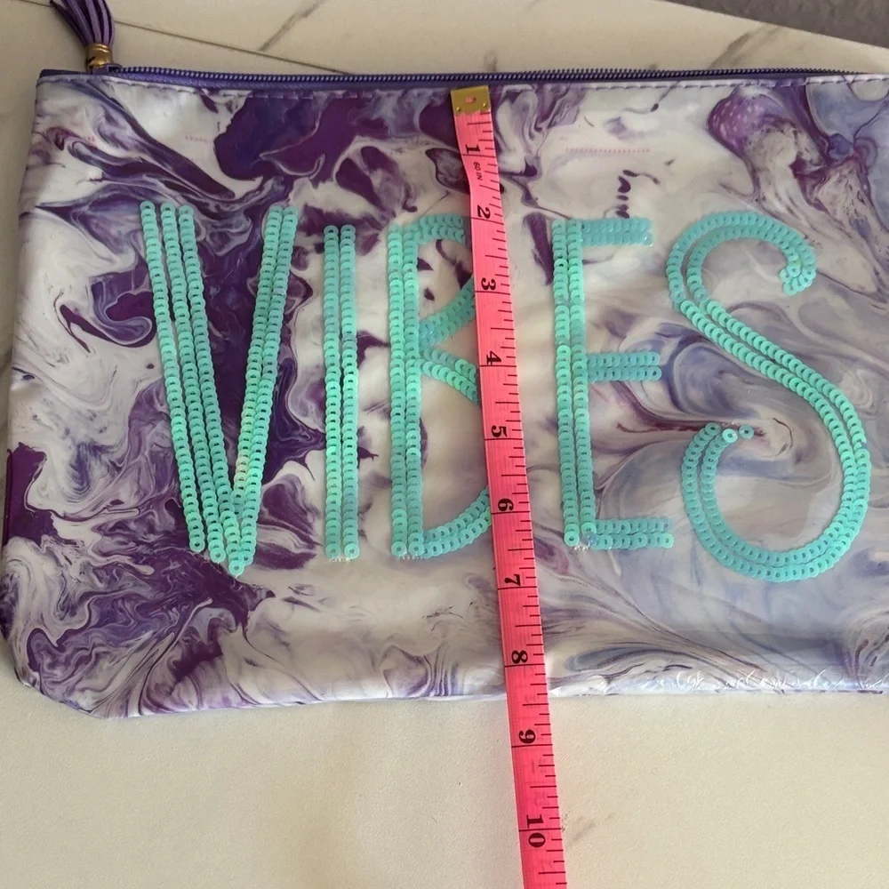 Purple and White Vibes Makeup bag